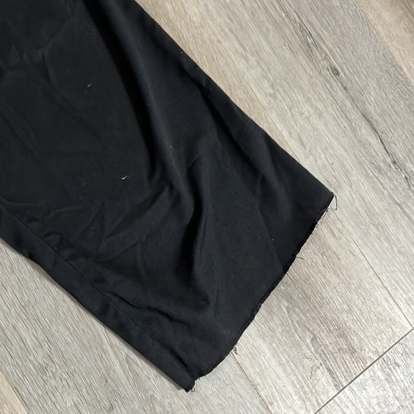 UNIF Black Crop Raw hem Straight Wide Leg Pants Size 29 - Picture 3 of 7